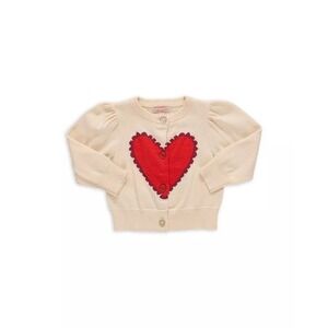 Pink Chicken Constance Sweater Cream Red Heart 8Y New With Tags